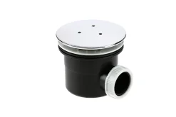 Bonde receveur D60mm + champignon D90mm en métal sortie horizontale - GARIS - P01-BD60CL