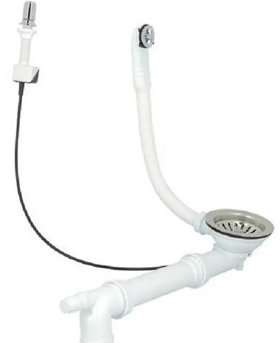 Bonde évier - Avec trop plein - Commande automatique rotative