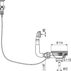 Bonde évier - VALENTIN - Automatique - 1 cuve Diamètre 90 mm
