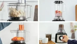 Bosch Robot de cuisine polyvalent avec plus de 50 fonctions 800 W Capacité de 2,3 L Couleur : Noir/Inox brossé