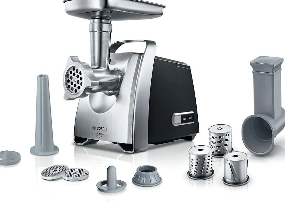 Bosch Hachoir à viande polyvalent Jusqu'à 4.3 kilos de viande par minute Puissance de 800 W, Noir