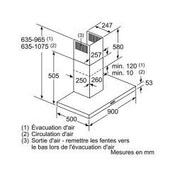 BOSCH Hotte décorative 90 cm inox DWB97IM50
