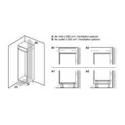 BOSCH Réfrigérateur combiné intégrable 2 portes 260 l No Frost - KIN865SE0