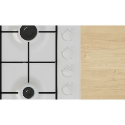 BOSCH Table de cuisson gaz 4 bruleurs blanc - PBP6B2K80