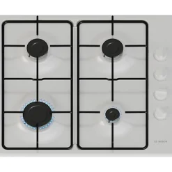 BOSCH Table de cuisson gaz 4 bruleurs blanc - PBP6B2K80