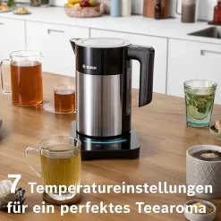 BOSCH TWK7203 Bouilloire électrique programmable - Noir et Inox
