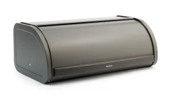 Boîte à pain couvercle coulissant en acier inoxydable Brabantia Platinum anthracite
