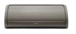 Boîte à pain couvercle coulissant en acier inoxydable Brabantia Platinum anthracite