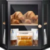 Boîte à pain double couche pour comptoir de cuisine noir