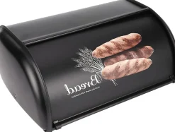 Boîte à pain Grande capacité avec couvercle enroulable noir