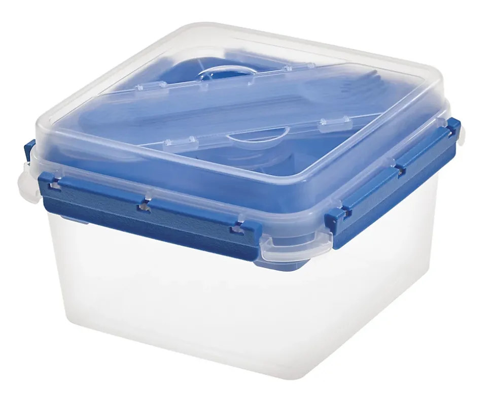 Boîte à repas avec couvercle hermétique et couverts Tontarelli