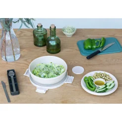 Boîte à salade ronde Brabantia Make & Take gris clair