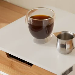 Boîte à Thé en Bois avec Tiroir Organisateur Compact sur Pieds Antidérapants