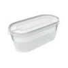 Boîte conservation alimentaire congélation ovale 800 ml - Transparent