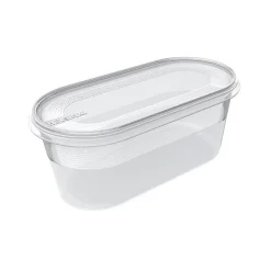 Boîte conservation alimentaire congélation ovale 800 ml - Transparent