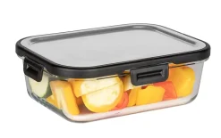 Boîte de conservation en verre avec couvercle en inox Steel 1 L