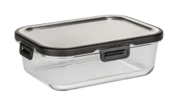 Boîte de conservation en verre avec couvercle en inox Steel 1 L