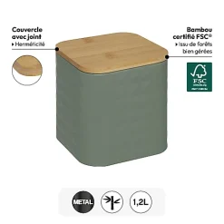 Boîte de conservation Sensia en métal 1,2L - Beige- 5five