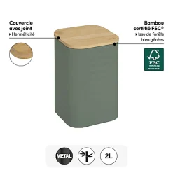 Boîte de conservation Sensia en métal 2L - Vert- 5five