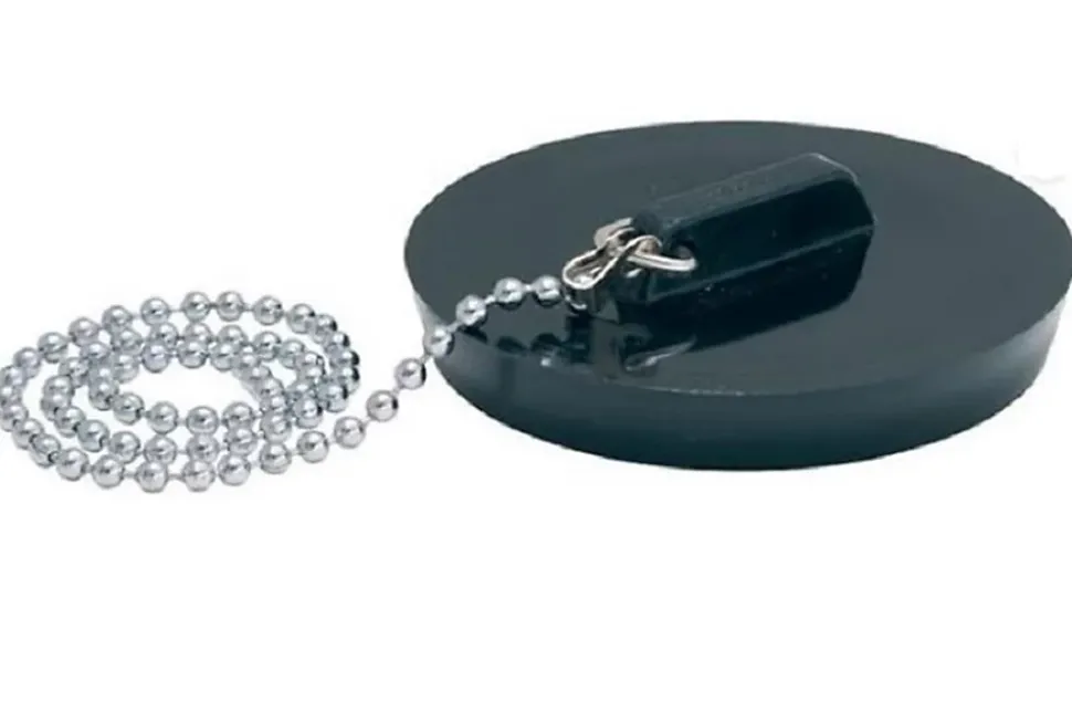 Bouchon d'évier à chainette - Diamètre : 60-65 mm