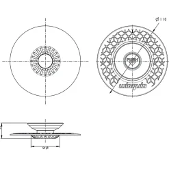 Bouchon universel Wirquin Uppy 2 en 1 ø110 mm rouge