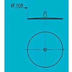 Bouchon Wirquin Frisby bleu turquoise