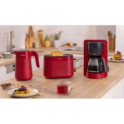 Bouilloire - BOSCH - TWK2M164 MyMoment - Rouge Mate - indicateur de tasses - niveau d'eau visible