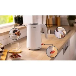 Bouilloire - BOSCH - TWK2M161 MyMoment - Blanche Mate - indicateur de tasses - niveau d'eau visible