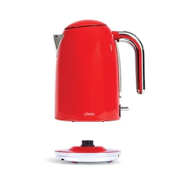 Bouilloire design Rétro rouge 1.7L