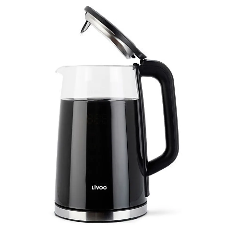 Bouilloire digitale noire design 1.7L