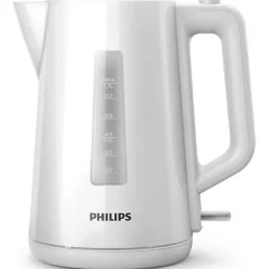 Bouilloire Electrique - PHILIPS - Daily HD9318/00 - 1,7L - Couvercle a ressort - Tamis filtre calcaire - Blanche
