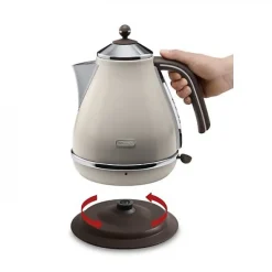 Bouilloire Electrique Icona Vintage - DELONGHI - KBOV 2001.BG - 1.7 L - Résistance cachée en inox