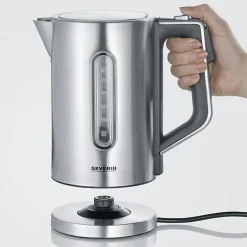 Bouilloire Electrique SEVERIN WK3418 - Inox - 1,7 L - Température réglable - Affichage LCD