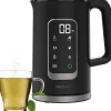 Bouilloire électrique 1,7 L inox noir à écran tactile