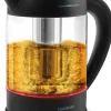 Bouilloire électrique 1,7 L Noir Verre 2-en-1 Théière