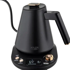 Bouilloire électrique Adler AD 1349 à bec long 1,0L, base rotative 360 degrés