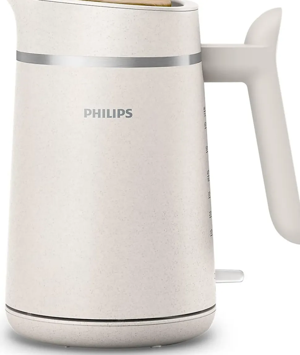 Bouilloire électrique éco 1,7 L sans fil blanche