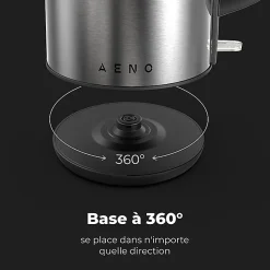 Bouilloire Électrique EK3 : 1850-2200W, 1.7L, Sécurité et Parois Doubles