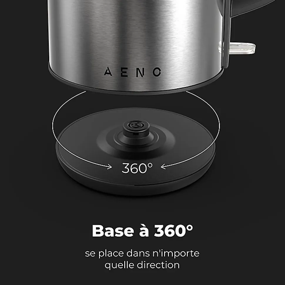 Bouilloire Électrique EK3 : 1850-2200W, 1.7L, Sécurité et Parois Doubles