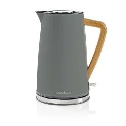 Bouilloire Électrique 1,7L Acier Gris 2200W Protection contre ébullition NEDIS