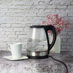 Bouilloire électrique 1,7L en verre Rouge Royalty Line RLGWK22008355-RED