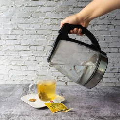 Bouilloire électrique 1,7L en verre Rouge Royalty Line RLGWK22008355-RED