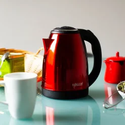 Bouilloire électrique 1.8L inox sans fil Rouge Hagen HA5525-RED