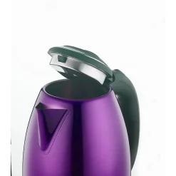 Bouilloire électrique 1.8L inox sans fil Violet Herzberg HG5011-PUR