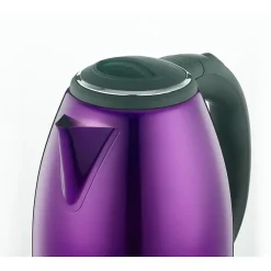 Bouilloire électrique 1.8L inox sans fil Violet Herzberg HG5011-PUR