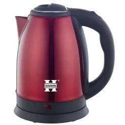 Bouilloire électrique 1.8L inox sans fil rouge Herzberg HG5011-RED