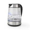 Bouilloire Électrique 1,7L Verre Transparent 2200W Protection contre l'ébullition NEDIS