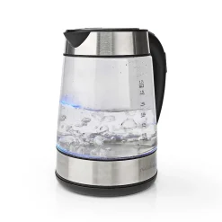 Bouilloire Électrique 1,7L Verre Transparent 2200W Protection contre l'ébullition NEDIS