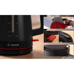 Bouilloire électrique 1.7l 2400w noir Bosch TWK3M123 mymoment