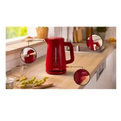 Bouilloire électrique 1.7l 2400w rouge Bosch TWK3M124 mymoment
